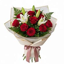 Букет цветов из:  Лилии и Розы в Барсуках