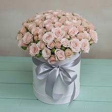 Цветочная композиция из Розы в шляпной коробке в Барсуках