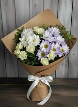 Букет цветов из:  Хризантемы и Розы в Барсуках