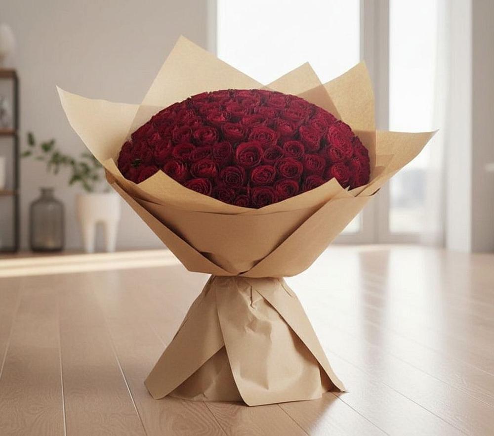 Букет 101 Красная роза в Барсуках