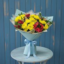 Букет цветов из:  Альстромерии и Хризантемы в Барсуках