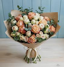 Букет цветов из:  Альстромерии и Розы в Барсуках